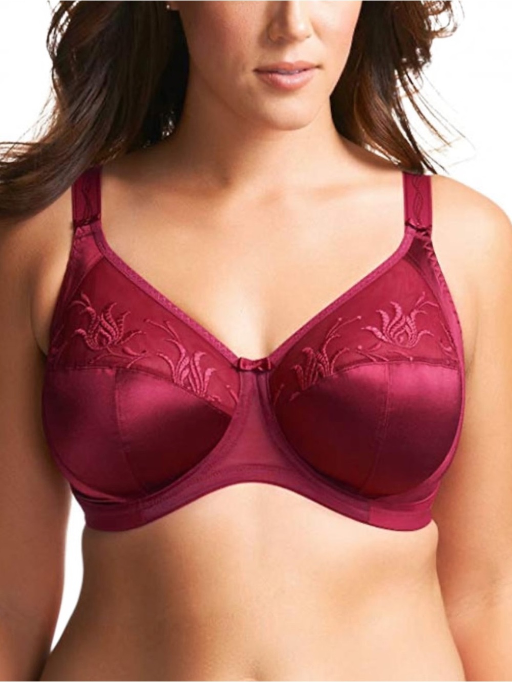 NEW Elomi 8030 Caitlyn Underwire Side Support Full Cup Rogue Burgundy Bra 36K